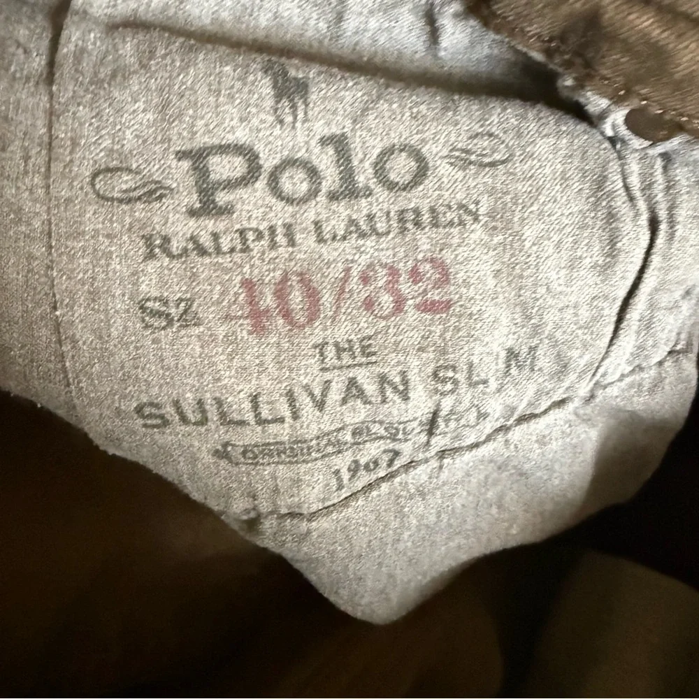 Polo Ralph Lauren The Sullivan Slim Jeans Mens SZ 40X31 Brown Straight